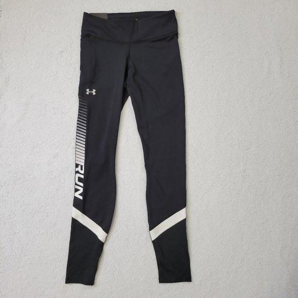 Under Armour Pants - Under Armour Womens Mid Rise Compression Leggings 1366600-001 Black/White NWT